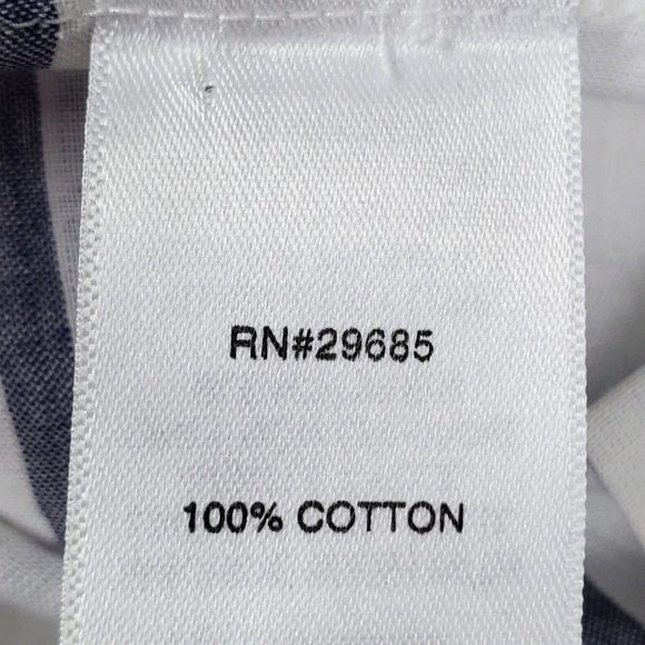 Navy-striped Pendleton button down, size P - Picture 6 of 7